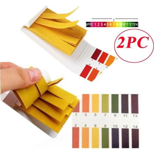 2pcs 80Strips/pack PH Test Strips Full PH Meter PH Controller 1-14st Indicator Litmus Tester Paper Water Soilsting Kit#p35