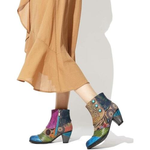 Women Martin boots Leather Ankle Boots Warm Winter Boots Woman shoes large size 35-43