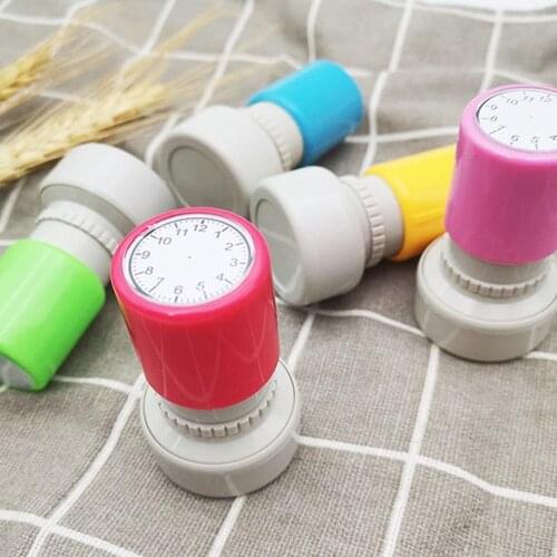 1 PC Learning Recognition Teacher Teaching Seal Clock Dial Stamps Teaching Tools Kids Children Toys Seal Primary School Supplies