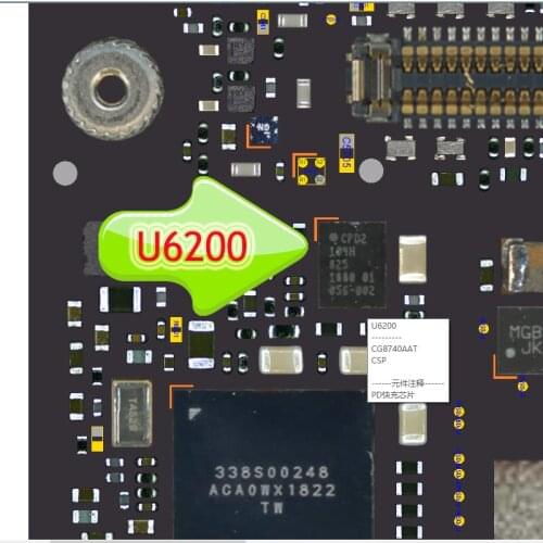 10pcs/lot CYPD2104-20FNXIT U6200 USB-PD Type-C CCG2 Controller IC CPD2 CP02 20pin for iphone 8 8plus x XS XS-MAX XR 11/PRO/MAX