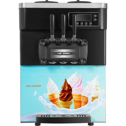 2021 Hot Sale Small Soft Ice Cream Machine Automatic Table Type 3 Flavors Ice Cream Make Equipment