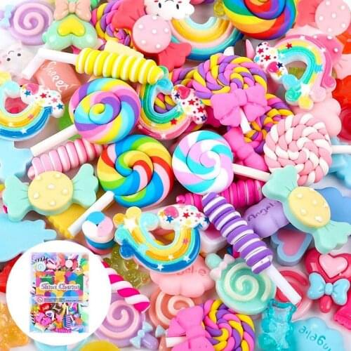 30pcs Ice Cream/Candy/Dessert Flatback Resin Miniatures Toys DIY Crafts Phone Shell Patch Arts Kids Hair Accessories Materials