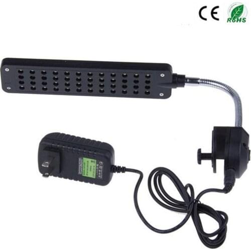 5pcs/lot 3w LED Aquarium Fish Tank Clip Light 48-led White & Blue Light with plug New