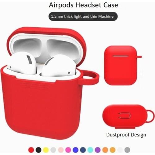 Airpods Silicone TPU Bluetooth Wireless Earphone Case Protective Cover Skin Accessories for Apple Charging Box without Hooks