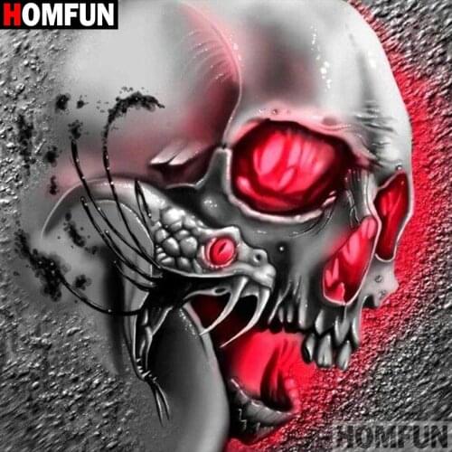 HOMFUN DIY 5D Diamond Painting "Character skull" Full Diamond Embroidery Sale Picture Of Rhinestones For Festival Gifts A27297