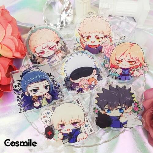 Cosmile Anime Jujutsu Kaisen Gojo Satoru Ryomen Sukuna Acrylic Pendant Keychain Keyring Strap Cosplay C