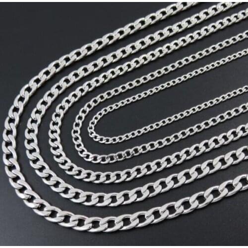 Wholesale Price 100meter Lot Stainless Steel 3mm/6mm NK Figaro CHAIN Jewelry Finding Chain DIY Jewelry marking