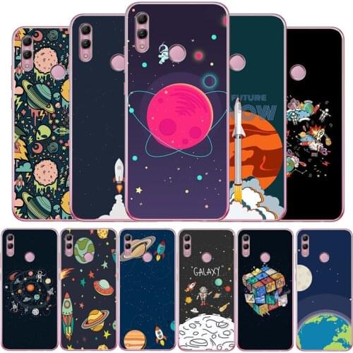 Art cartoon space planet For Huawei Mate 9 10 20 30 Pro lite Phone for honor 9 V9 10 20 30 Lite Pro V10 soft Back Cover