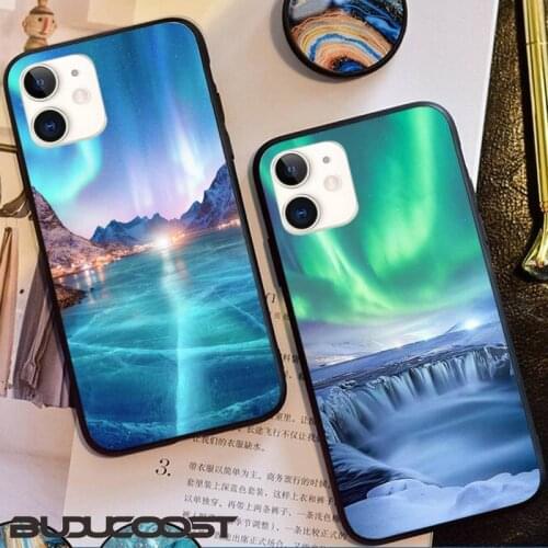 Reall Northern Lights Aurora Phone Case for iphone 11 Pro 11 Pro Max X XS XR XS MAX 8plus 7 6splus 5s se 7plus SE 2020 case