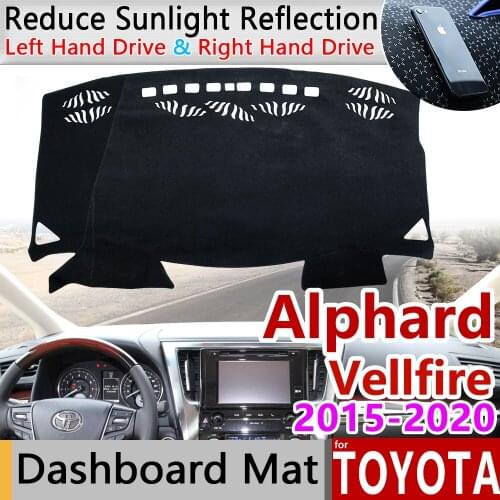 For Toyota Alphard Vellfire 30 AH30 2015~2020 Anti-Slip Mat Dashboard Dash Cover Pad Sunshade Dashmat Accessories 2017 2018 2019