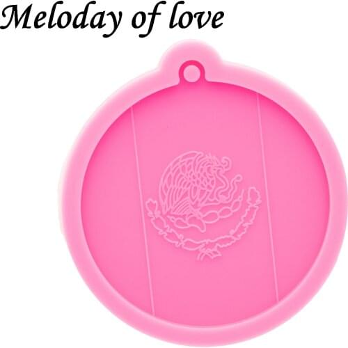 Glossy Silicone Mexican Flag Resin Keychain Mold, Epoxy Jewelry Resin Casting Moulds Clay Molds in Sculpture DY0780