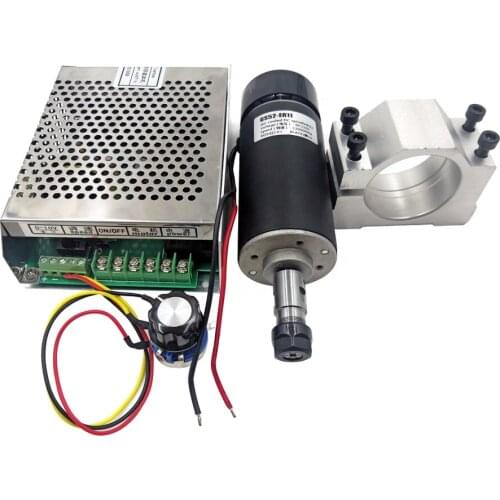 Air Cooled Spindle 500W CNC Spindle Motor Kit + Adjustable Power Supply 52MM Clamps Chuck For Engraving Machine