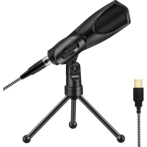 Omni USB Condenser Recording Microphone with Tripod For PC Laptop Computer studio Microphone Vocals Voice Over Gaming Streaming