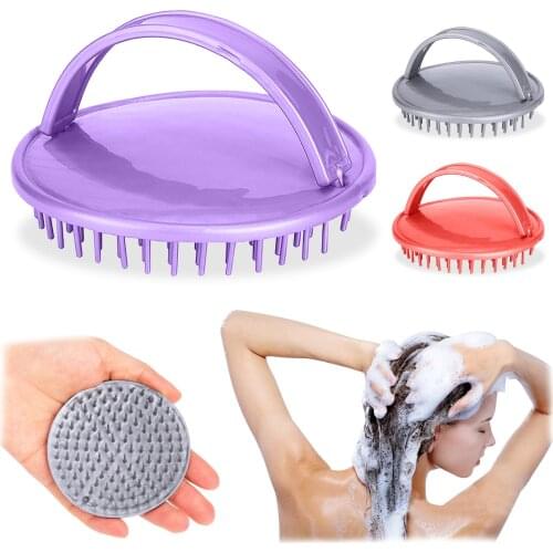 Head Massage Brush Soft glue Shampoo brush Bathroom Products Plastic Sanitary comb Washing Hair Scalp Shower Bath Brushes