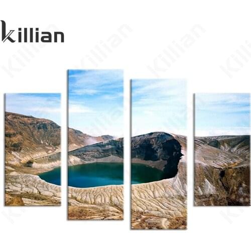 Meteor Crater Lake Picture Print Wall Sticker Poster Modern Landscape Painting Bedroom Wall Home Decor Canvas Painting Wall