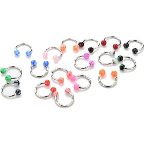 Trendy Tongue Nose Navel Belly Button Studs Novetly Eyebrow Lip Body Piercing 10 Pcs Wholesale
