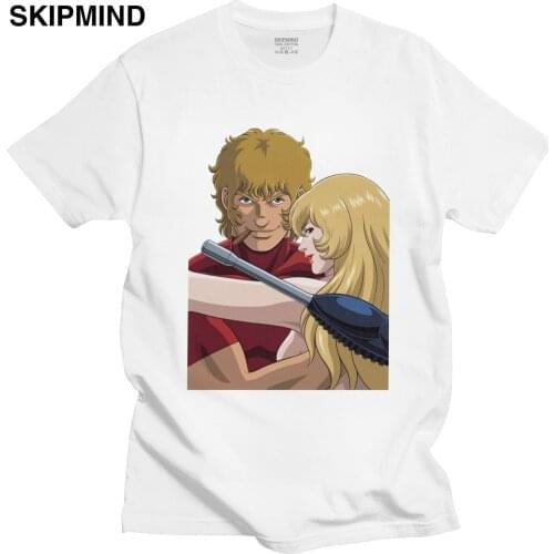Classic Anime Space Adventure Cobra T-Shirt Men Short Sleeve 80s Japanese Manga Tee Tops Graphic Tshirt 100% Cotton Shirts Gift