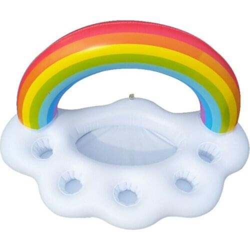 Inflatable Float Cup Holder Drink Serving Table Pool Beach Toy Beverage Holder 87HD