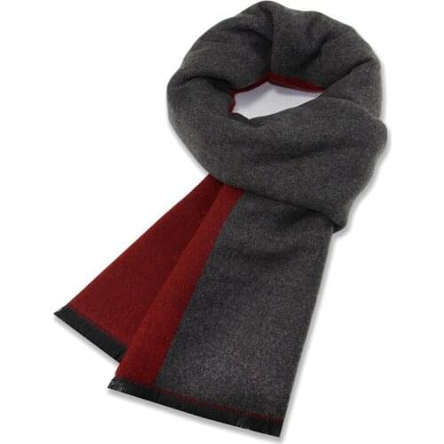 2021new British wool mens scarf winter long thickened warm mens scarf leisure simple couple shawlSplicing mens business scarf
