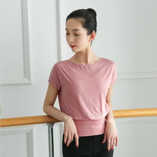 2021 New Modal Thin Waist Dance Top Womens Loose Fitting Adult Ballet Costume Girls Dance Wear Ballerina Dresses For Women