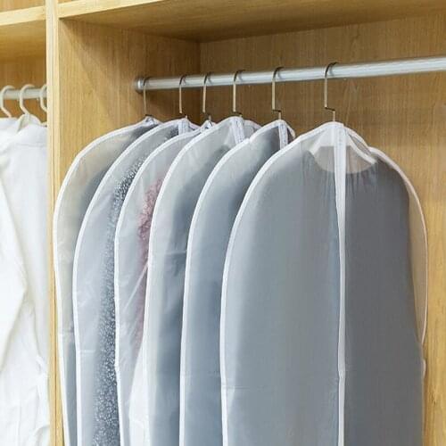 Transparent Dustproof Cloth Cover Bags Wardrobe Storage Bag Dust Cover Clothes Protector Garment Suit Coat Dust Covers