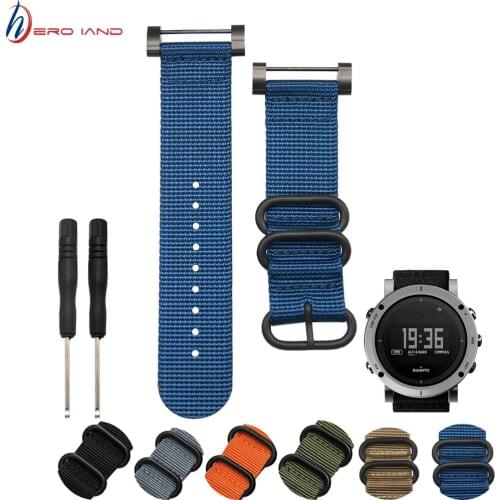 Strap For Suunto Core For Note G10 Military Zulu Heavy Duty 5 Ring nylon Diver Watch Strap Band Bracelet Adapters Kit and Tool