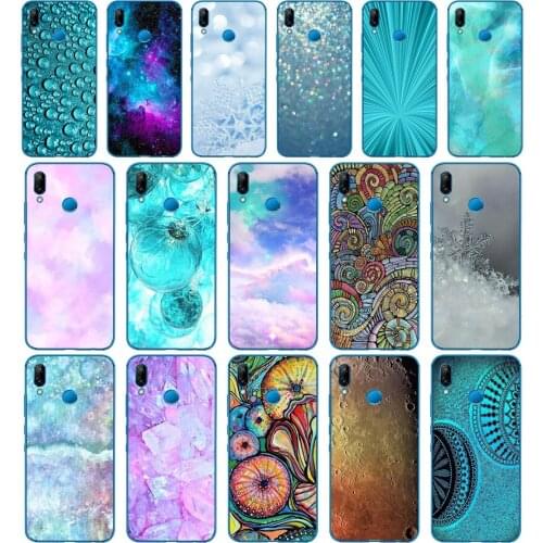 Quartz Crystal Rock Pink Purple Aqua space Soft Silicone Cover for Huawei P9 P10 P20 P30 Lite mate 10 20 PRO lite p smart 2019