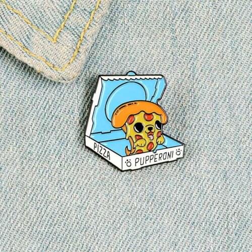 Cute Pizza Creative Brooch Bag Clothes Backpack Lapel Enamel Pin Badges Cartoon Jewelry Gift For Friend Women Accessories