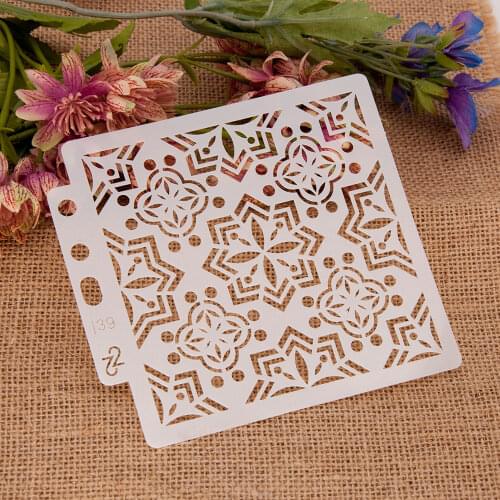 Pattern DIY Layering Stencils Wall Painting Scrapbooking Coloring Embossing Crafts Decoration Paper Card Cake Template Tools