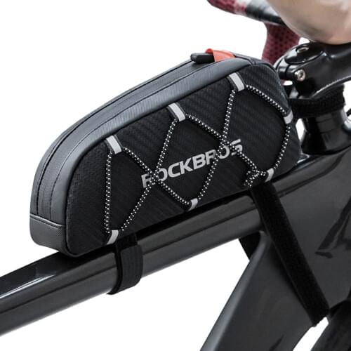 ROCKBROS Bike Bag Waterproof Reflective Front Top Frame Tube Bag Large Capacity Ultralight 1L Bicycle Bag Cycling Pannier Bag