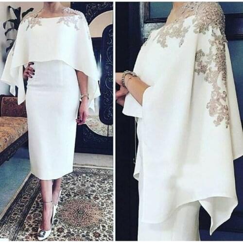 Vestido de madrinha Mother of the Bride Dresses 2020 With Jack Two Pieces Lace Appliques Formal Mother Dress Wedding Guest Groom