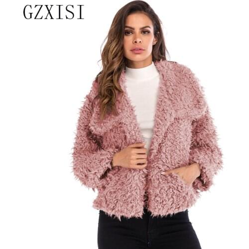 Winter jacket women long streetwear autumn coat women fausse fourrure femme coats and jackets women Outerwear covered button