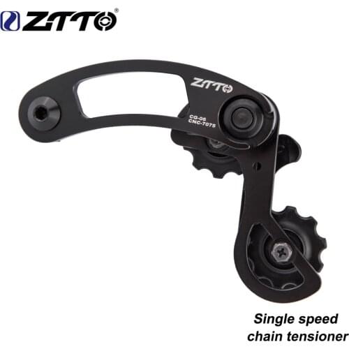 ZTTO E-bike Single Speed Chain Tensioner Single speed rear derailleur 13-23T range for hanger mount dropout pulley jockey wheel