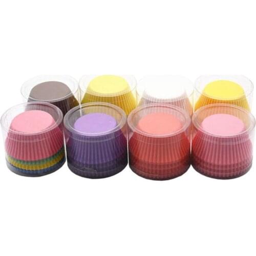 100PCS Candy Color Muffins Paper Cupcake Wrappers Baking Cups Cases Muffin Boxes Cake Cup Decorating Tools Kitchen Cake Tools