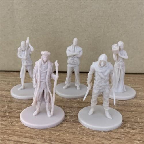 5Pcs People Miniature Board Game Figure Model Role playing Toy 24mm