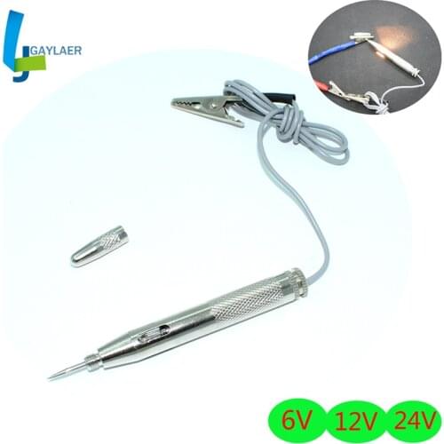 6V 12V 24V Auto Car Motorcycle repair tool Circuit Tester Gauge Test Voltmeter Light Hot Voltage circuit test pen gold