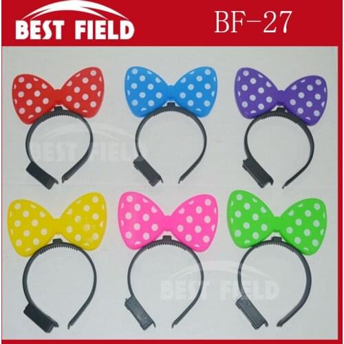 Free Shipping 12pcs/lot Party Light Up Flashing Blinking LED Headband Fun Party Wedding Flower Hair Accessories Decoration