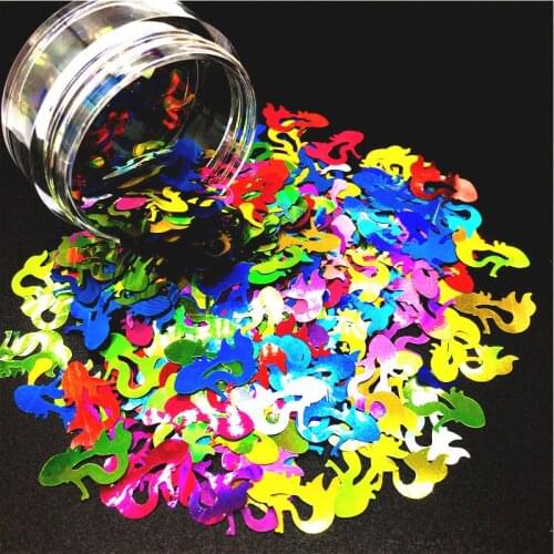 Nail Art Glitter Mermaid Sequins Holographic Silver Flakes Sequin 3D PET Sparkly Paillettes DIY Manicure Decoration 1box