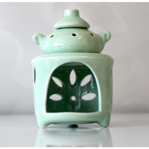 Decor And Tech Teapot Design Censer Green candle and candlestick свеча и подсвечник vela y candelero