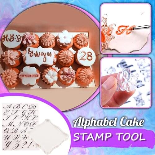 DIY Alphabet Greeting Cookie Cutter Pattern Embosser Stamp Sticky Famliy Member Holiday Party Decorating Fondant Cake Tools