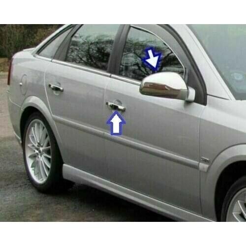 For Vauxhall Opel Vectra C & Signum 2002-2008 Chrome Wing Mirror & 4 Door Handle Cover