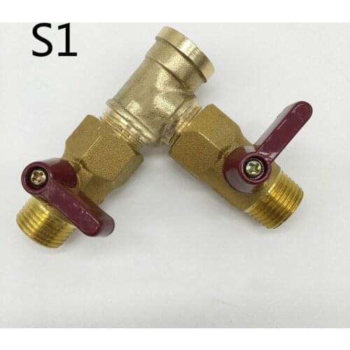 DN15 Brass Ball valve 3 way tee connector G1/2" Female & Male Thread Diverter Valve Manifold Switch Water Heater Water Separator