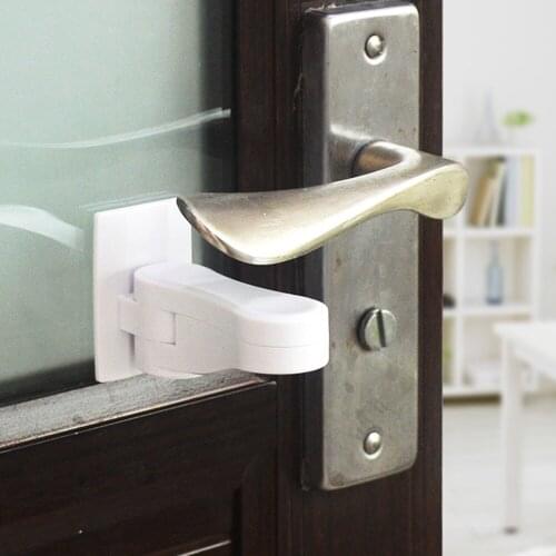 Door Handle Safety Lock Door Handle Fixed Lock Multifunctional Safety Lock For Door Handle, Drawer, Cabinet Door, Window