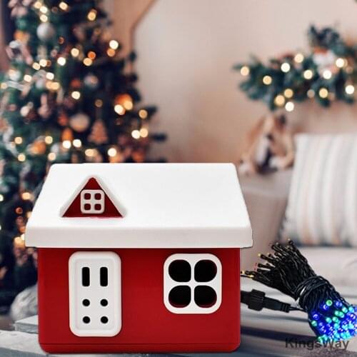 Energy Water Activates Christmas Hut New Colored String Lights DIY Decoration Self-powered Xmas Decor for Children Gifts