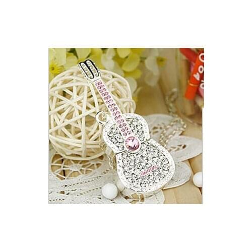 Crystal Guitar Jewelry USB Flash Memory Card Stick 128GB 16GB 32GB Memoria Usb 64GB Flash Drive Pendrive 2TB 1TB Gift Pen Drive