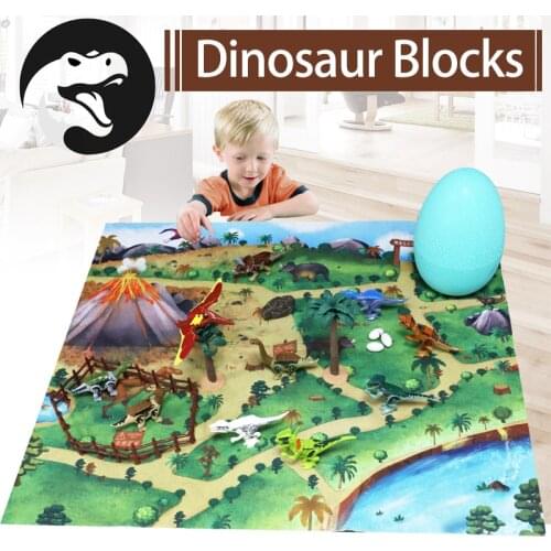 Dinosaur Building Blocks For Legoes Jurassic Park Tree Forest Animal Egg Action Figure World Kids Educational Toys