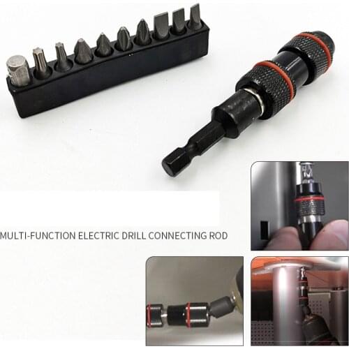 Magnetic Screwdriver Drill Bit Holder Angle Pivoting Bit Tip Holder Drive Guide Extension Adapter With 10Pcs Screwdriver