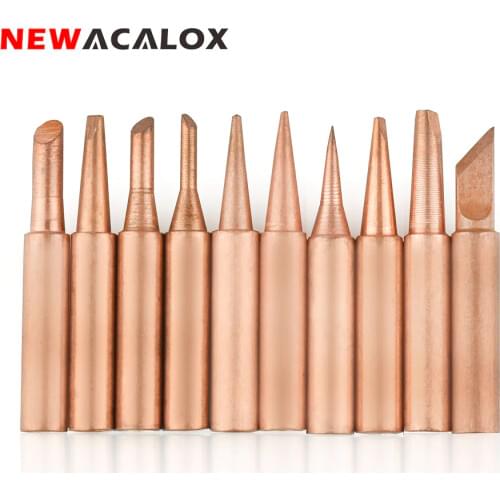 NEWACALOX 6Pcs/10Pcs Soldering Iron Tips 900M-T Series Lead-free Welding Tips for 936 Yihua Soldering Iron Soldering Station