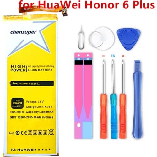 NEW HB4547B6EBC 4000mAh Battery for HuaWei Honor 6 Plus 6plus PE-TL20 UL00 TL10 CL00