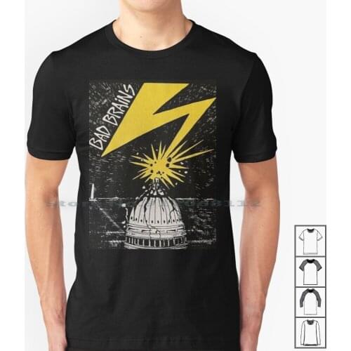 Bad Brains-Genuine Punk Band , Patch Graphic. Lightning Bolt Hitting T Shirt 100% Cotton Bad Brains Pinks Not Dead Lightning